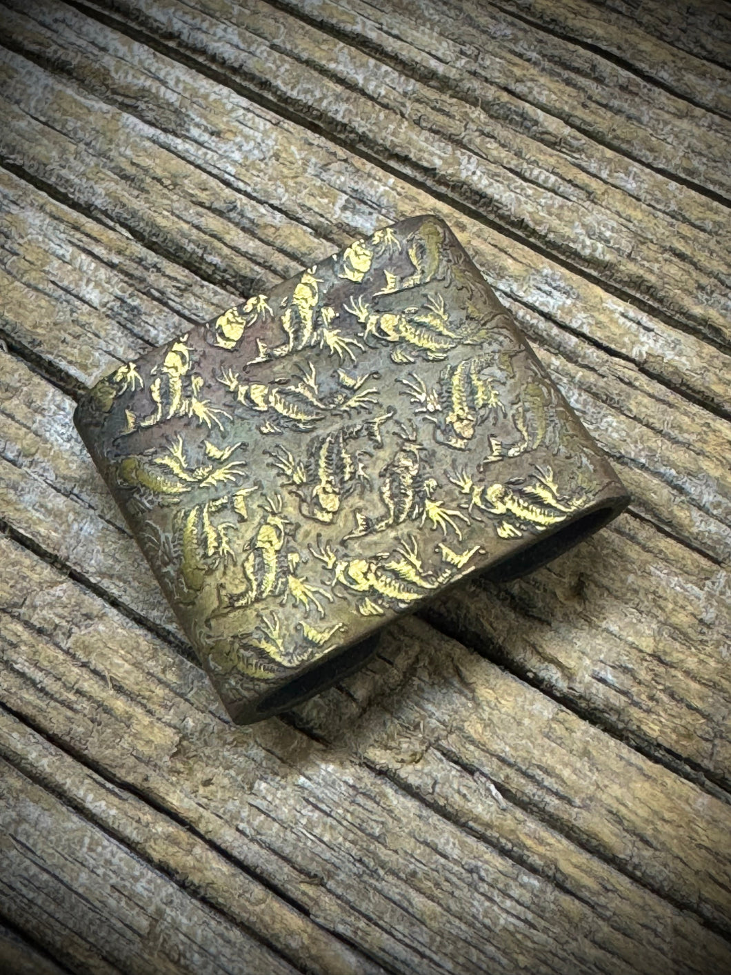 Koi Molle Clip - Flamed Brass - Tool Pouch Clip - Prototype