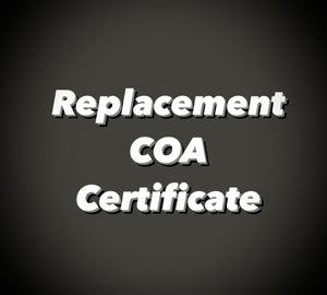 Replacement COA Certificate