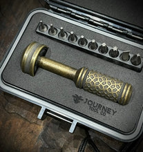 Load image into Gallery viewer, The Turas Bit Driver Brass w/ Reverse Cobblestone Grip #559
