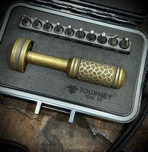Load image into Gallery viewer, The Turas Bit Driver Brass w/ Reverse Cobblestone Grip #593
