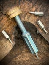 Load image into Gallery viewer, The Turas V2 EDC Bit Driver Teal Titanium  w/ Brass Cap #248
