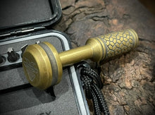Load image into Gallery viewer, The Turas Bit Driver Tumbled Brass w/ Cobblestone Grip #611
