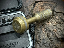 Load image into Gallery viewer, The Turas Bit Driver Aged Brass w/ Cobblestone Grip #612
