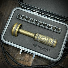 Load image into Gallery viewer, The Turas Bit Driver Brass w/ Cobblestone Grip #577
