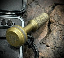 Load image into Gallery viewer, The Turas Bit Driver Brass w/ Reverse Cobblestone Grip #570
