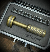 Load image into Gallery viewer, The Turas Bit Driver Brass w/ Reverse Cobblestone Grip #570
