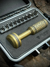 Load image into Gallery viewer, The Turas Bit Driver Aged Brass w/ Cobblestone Grip #606
