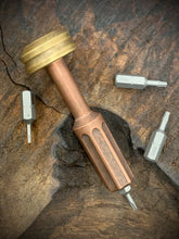 Load image into Gallery viewer, The Turas V2 EDC Bit Driver Copper w/ Brass Cap
