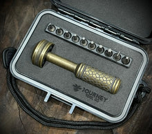 Load image into Gallery viewer, The Turas Bit Driver Aged Brass w/ Cobblestone Grip #592
