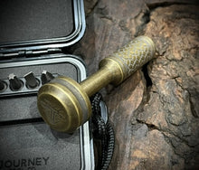 Load image into Gallery viewer, The Turas Bit Driver Aged Brass w/ Cobblestone Grip #609
