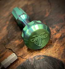 Load image into Gallery viewer, The Turas V2 EDC Bit Driver Titanium Bright Green #125

