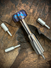 Load image into Gallery viewer, The Turas V2 EDC Bit Driver Polished Raw Titanium w/ Timascus Cap
